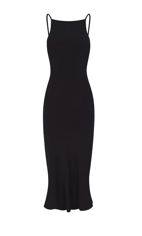 Product Image for The Gisele Bias Cut Midi Dress, Black