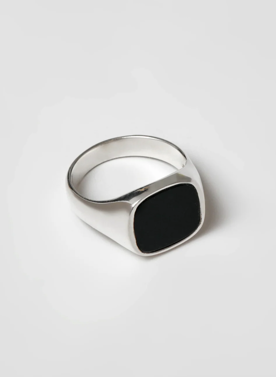 Product Image for Jules Ring, Onyx + Sterling Silver