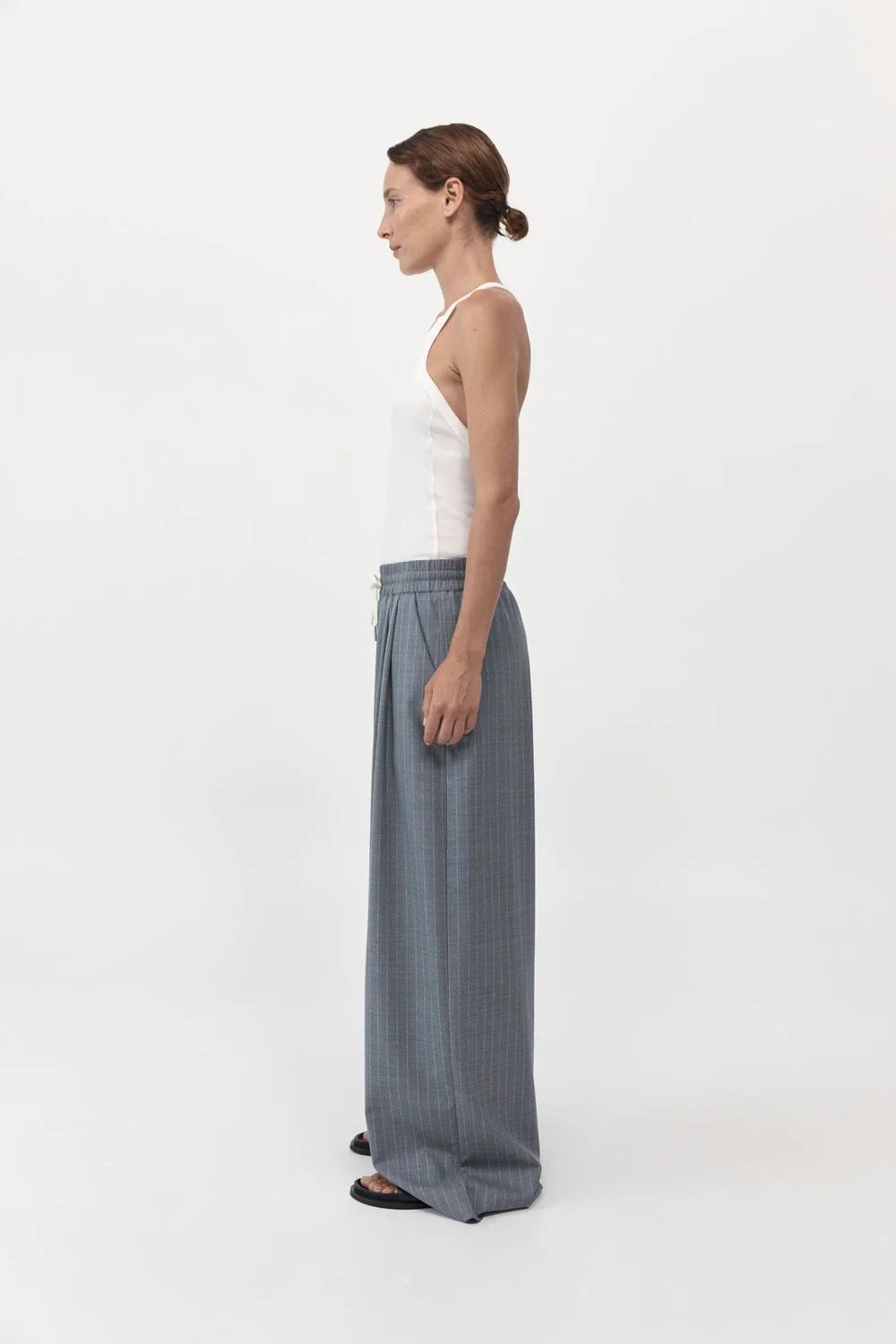 Product Image for Drawstring Relaxed Pants, Chalk Stripe