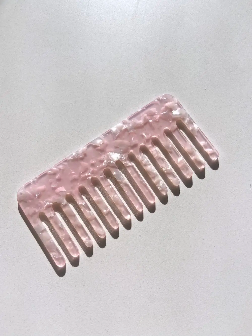Product Image for Wide Tooth Acetate Hair Comb, Pink Marble