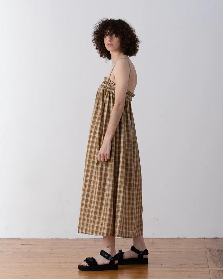 Product Image for Elastic Dress, Olive Plaid