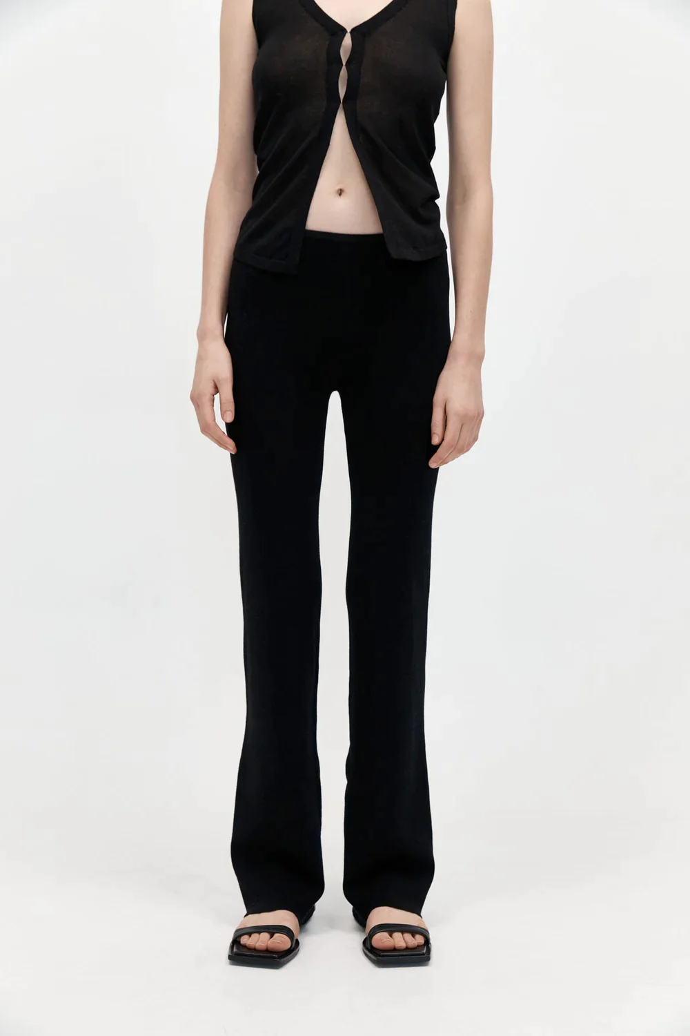 Product Image for Low Waist Knit Pants, Black