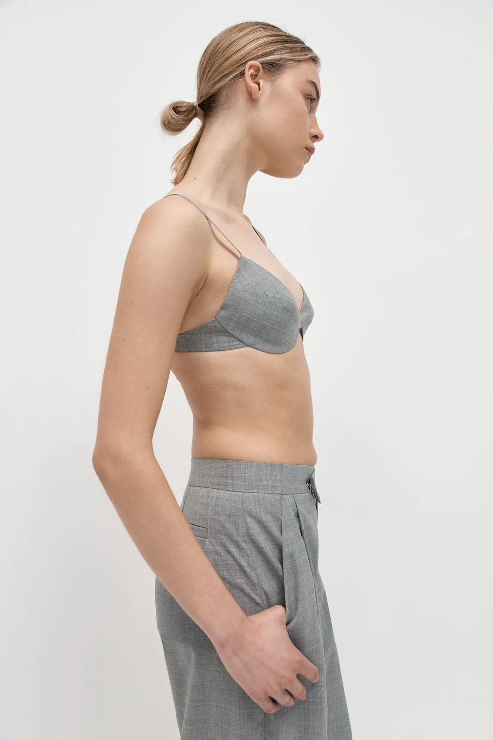 Product Image for Tailored Bralette, Grey