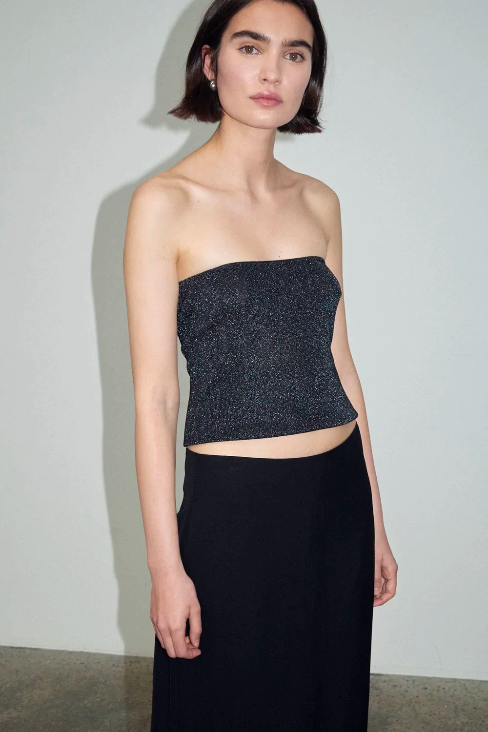 Product Image for 90's Strapless Sheer Knit Top, Galaxy