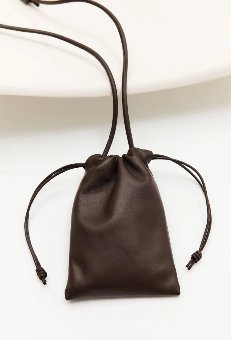 Product Image for Soft Drawstring Pouch, Chocolate