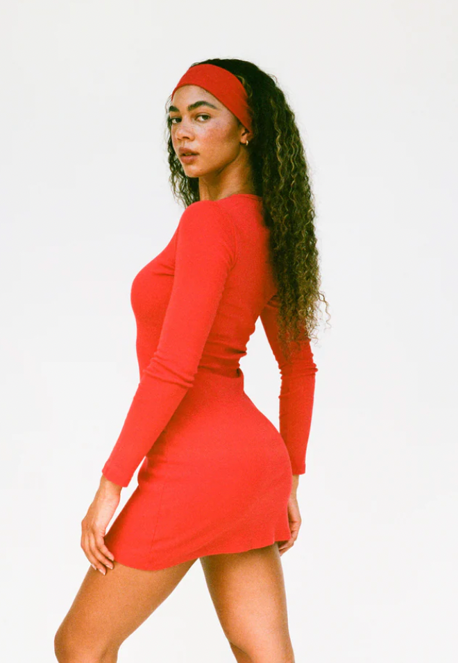 Product Image for Long Sleeve Bellevue Mini Dress, Tomate