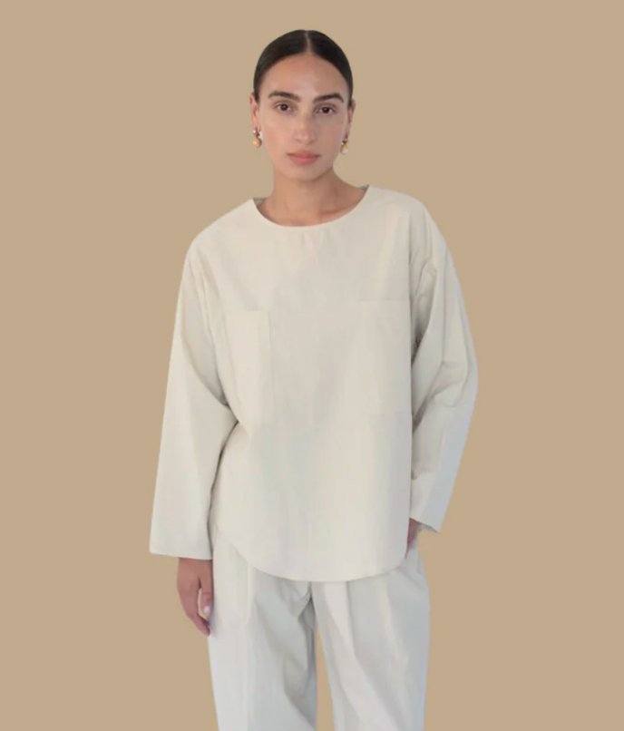 Product Image for Pocket Popover Top, Off White