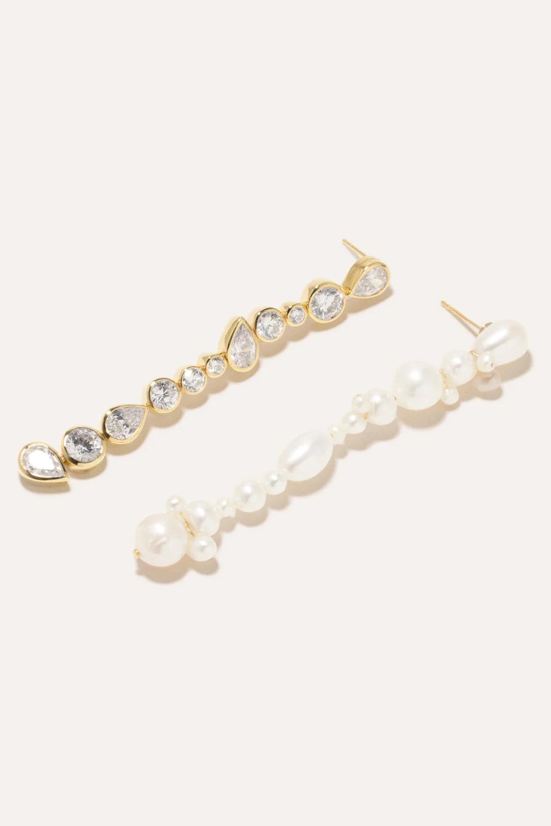 Product Image for Glitch Earring, Pearl and Cubic Zirconia
