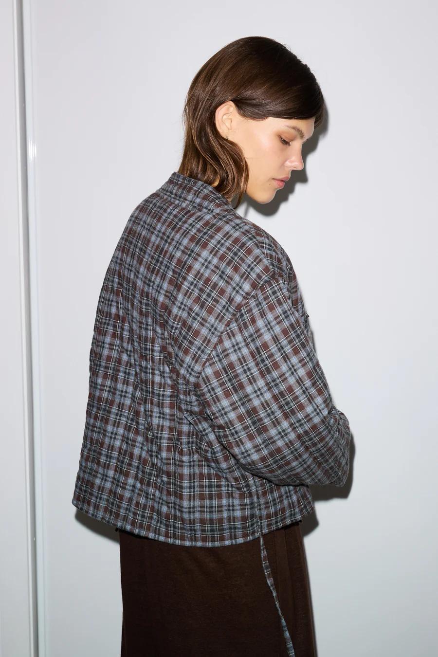 Product Image for Padded Flannel Overthrow, Check Flannel