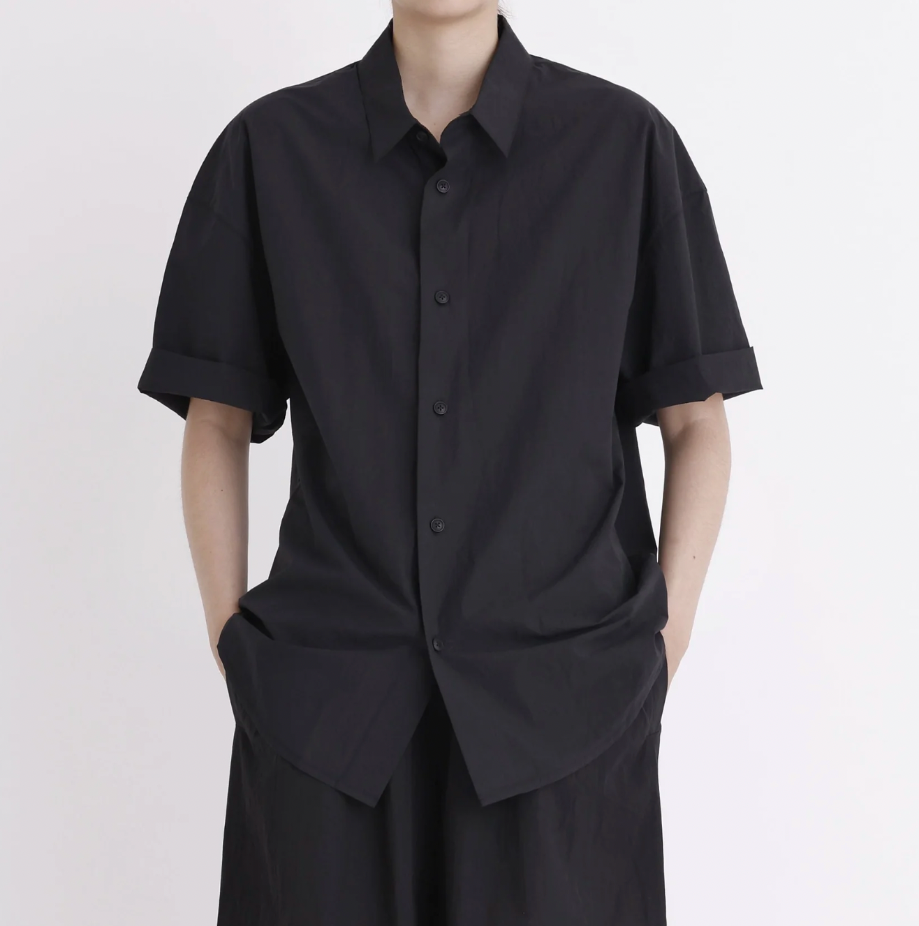 Product Image for Oversized Short Sleeve Shirt, Black