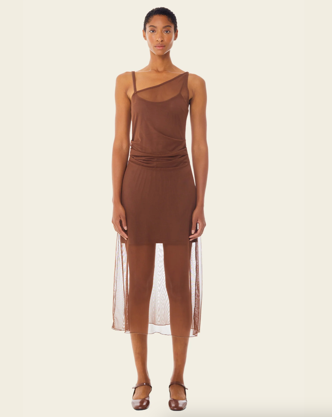 Product Image for Reversible Mesh Midi Dress, Desert Palm