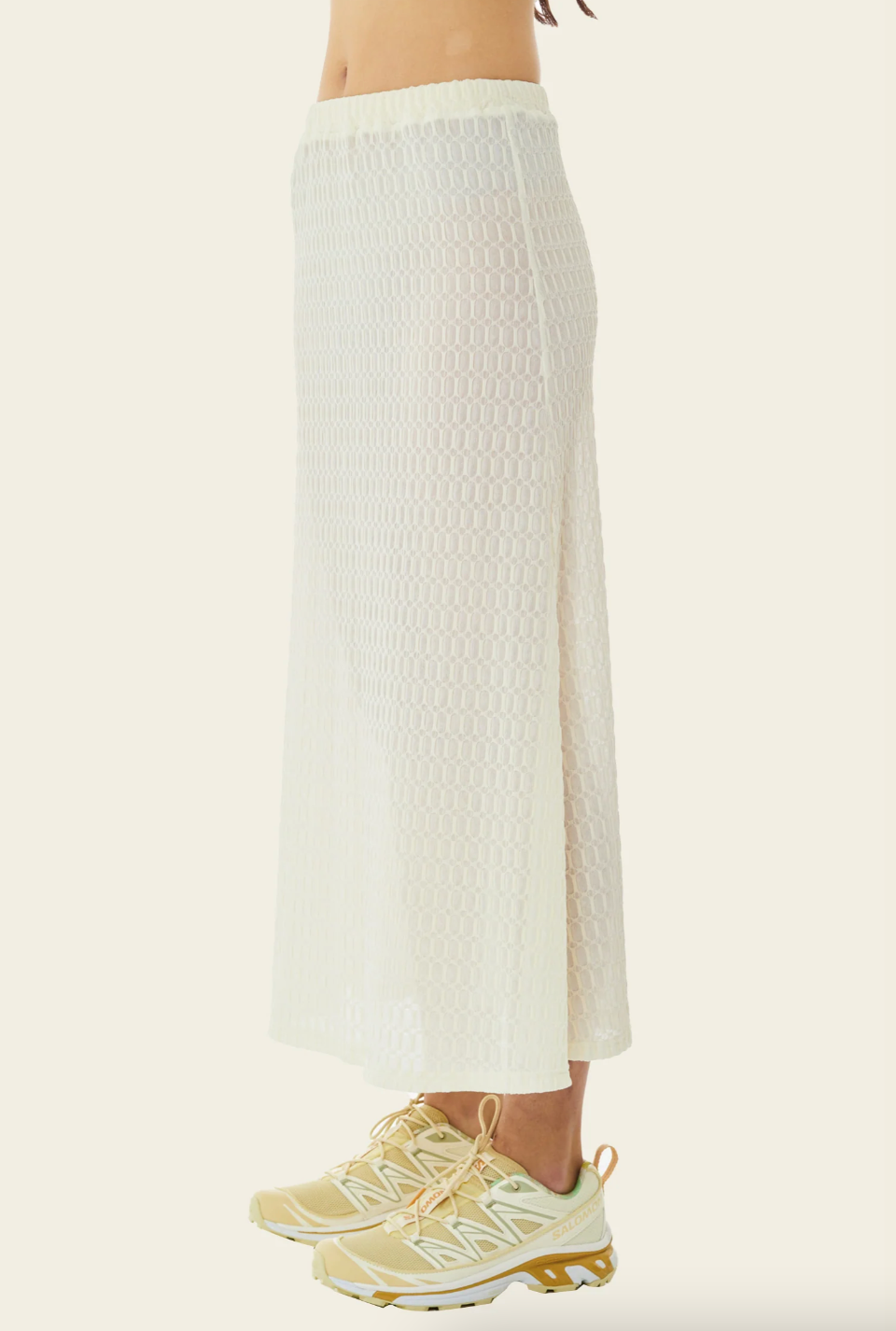 Product Image for Roman Mesh Midi Skirt, Antique White