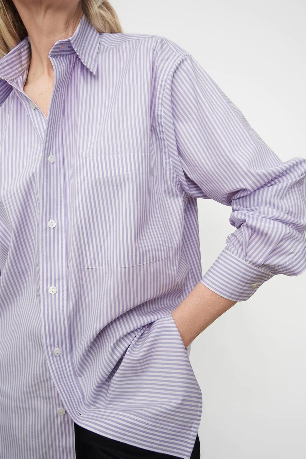 Product Image for James Shirt, Lilac Stripe