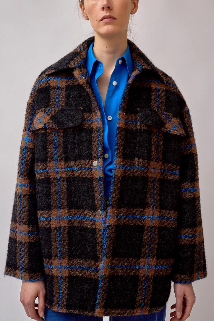 Product Image for Wilson Jacket, Brown and Black Boucle Plaid