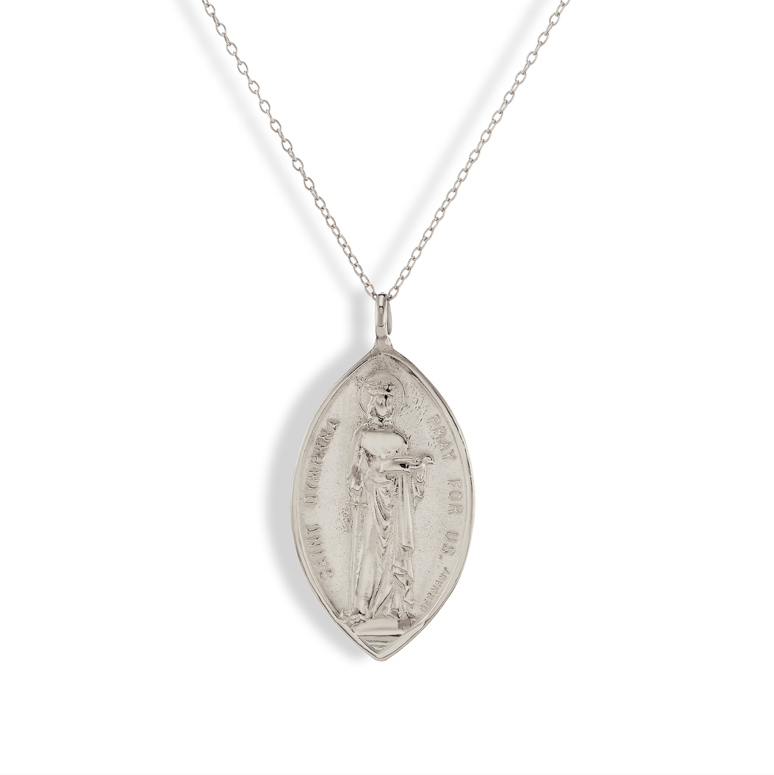 Product Image for St. Dymphna Necklace, Sterling Silver