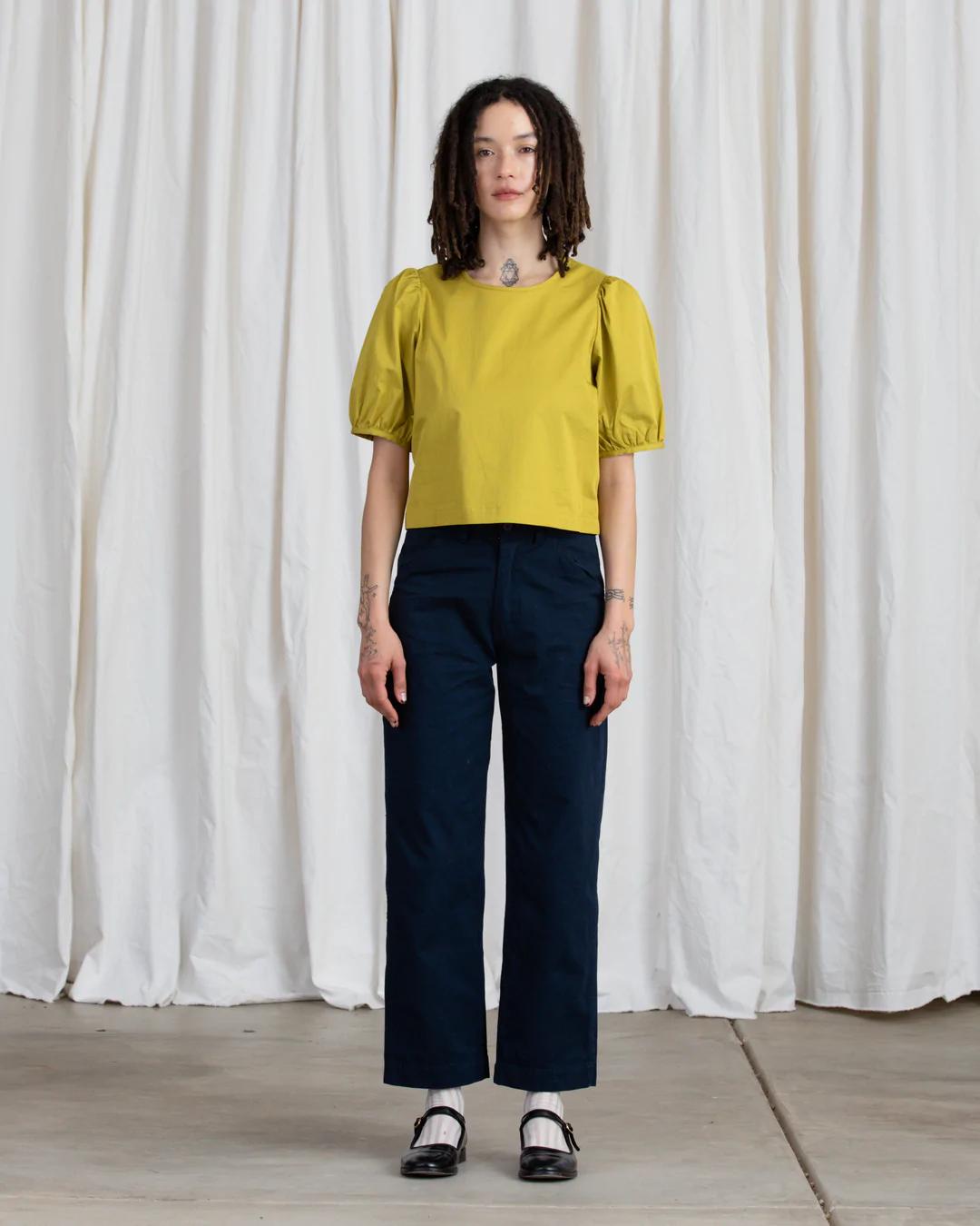 Product Image for Puff Sleeve Top, Chartreuse
