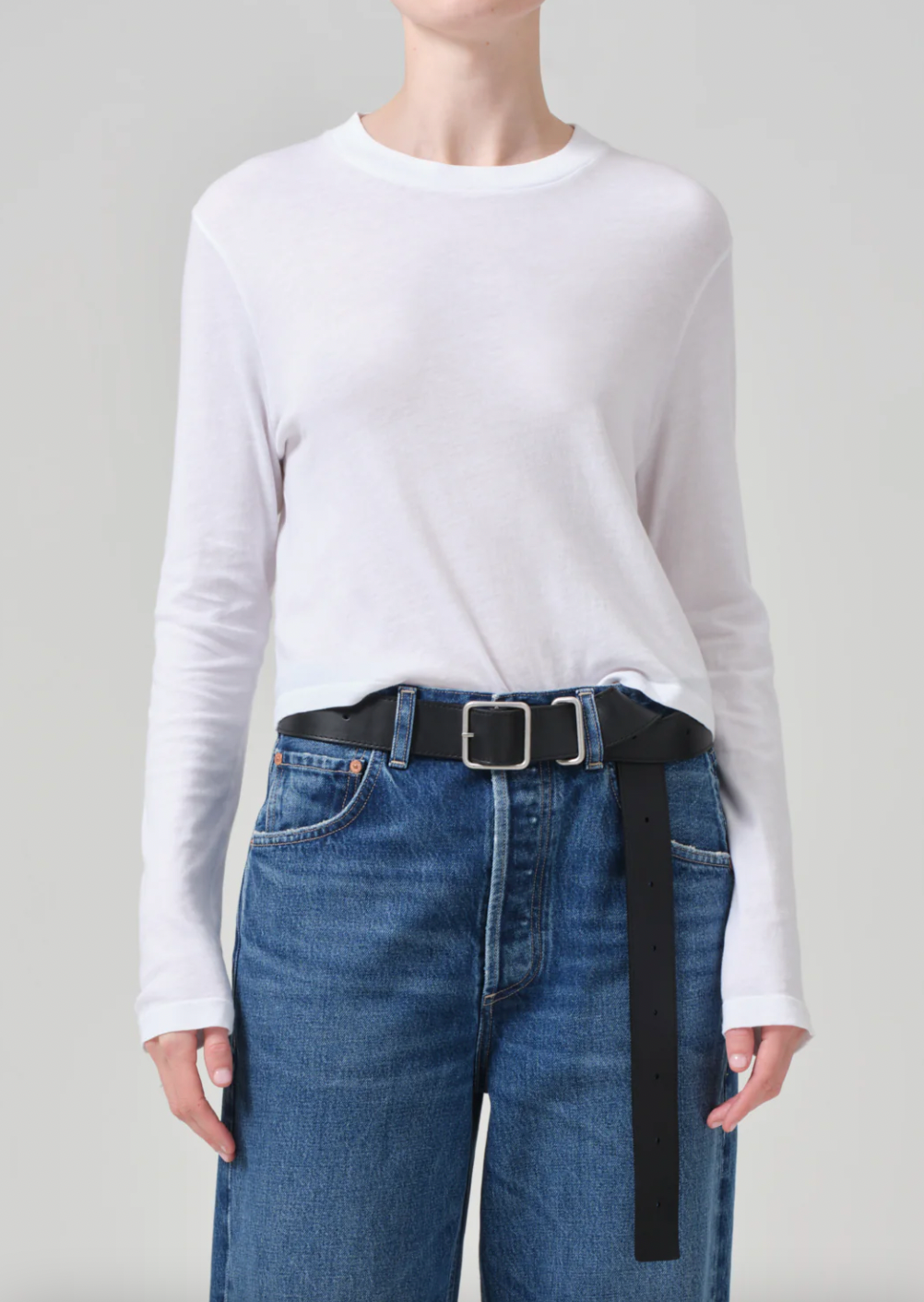 Product Image for Sabine Cropped Long Sleeve, White