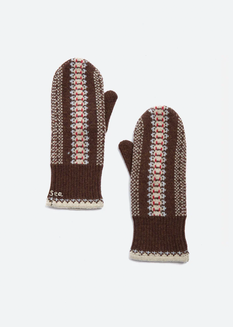 Product Image for Ayla Knit Mittens, Multi Brown