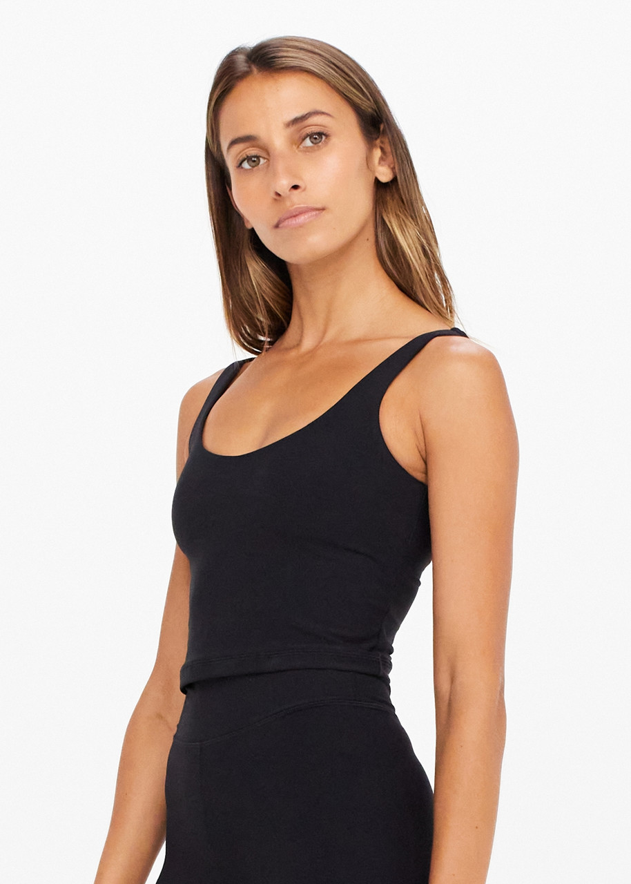 Product Image for Peached Tess Crop, Black