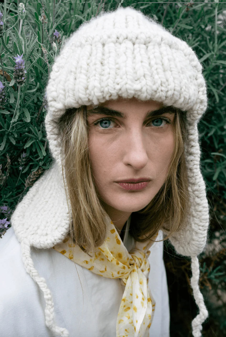 Product Image for Cipres Hand Spun and Hand Knitted Wool Hat, Ivory