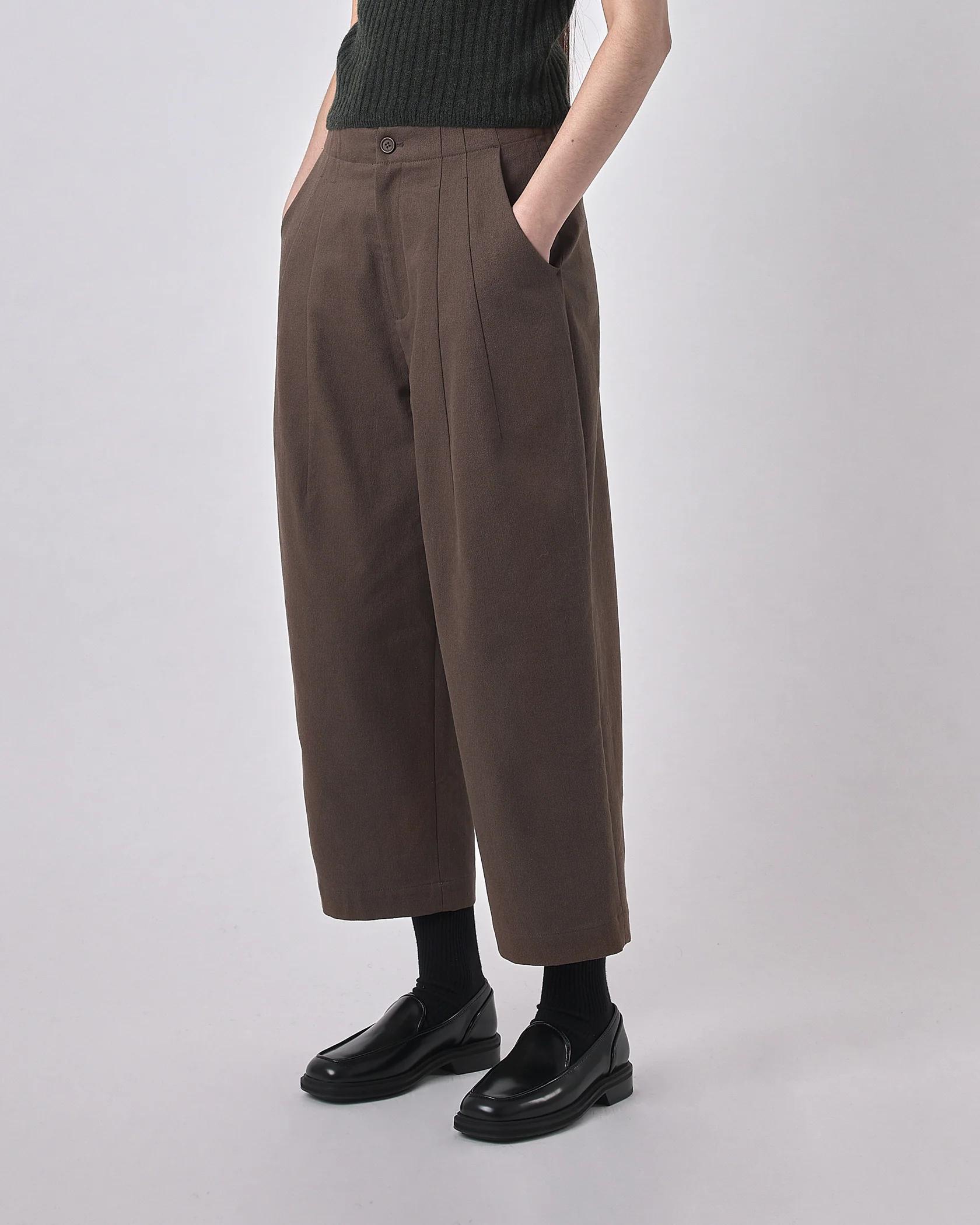 Product Image for Signature Pleated Trouser, Brown