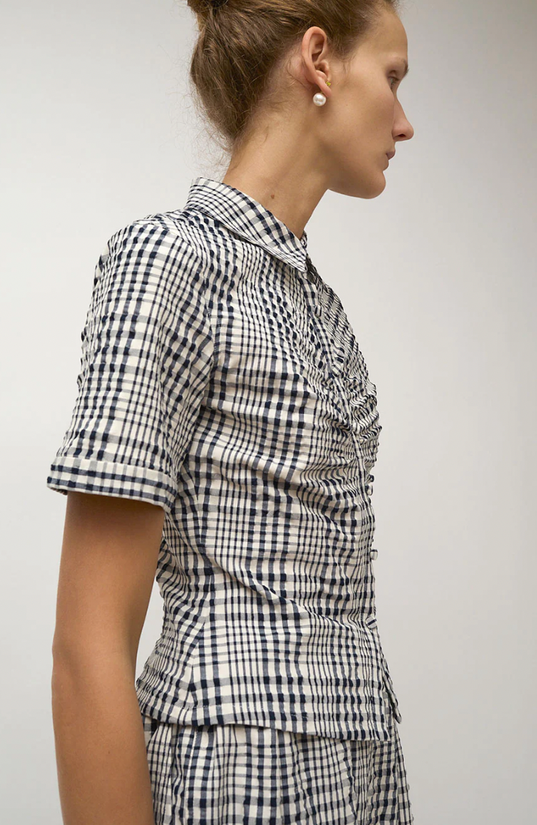 Product Image for Eldridge Top, Navy and White Gingham