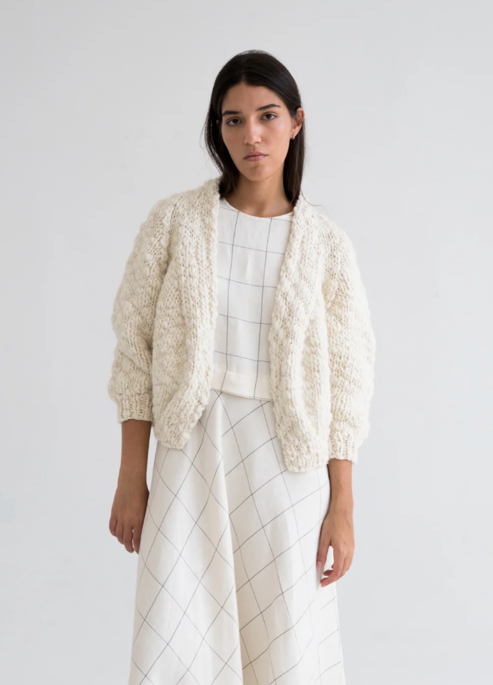 Product Image for Jacaranda Hand Knitted Cardigan, Ivory