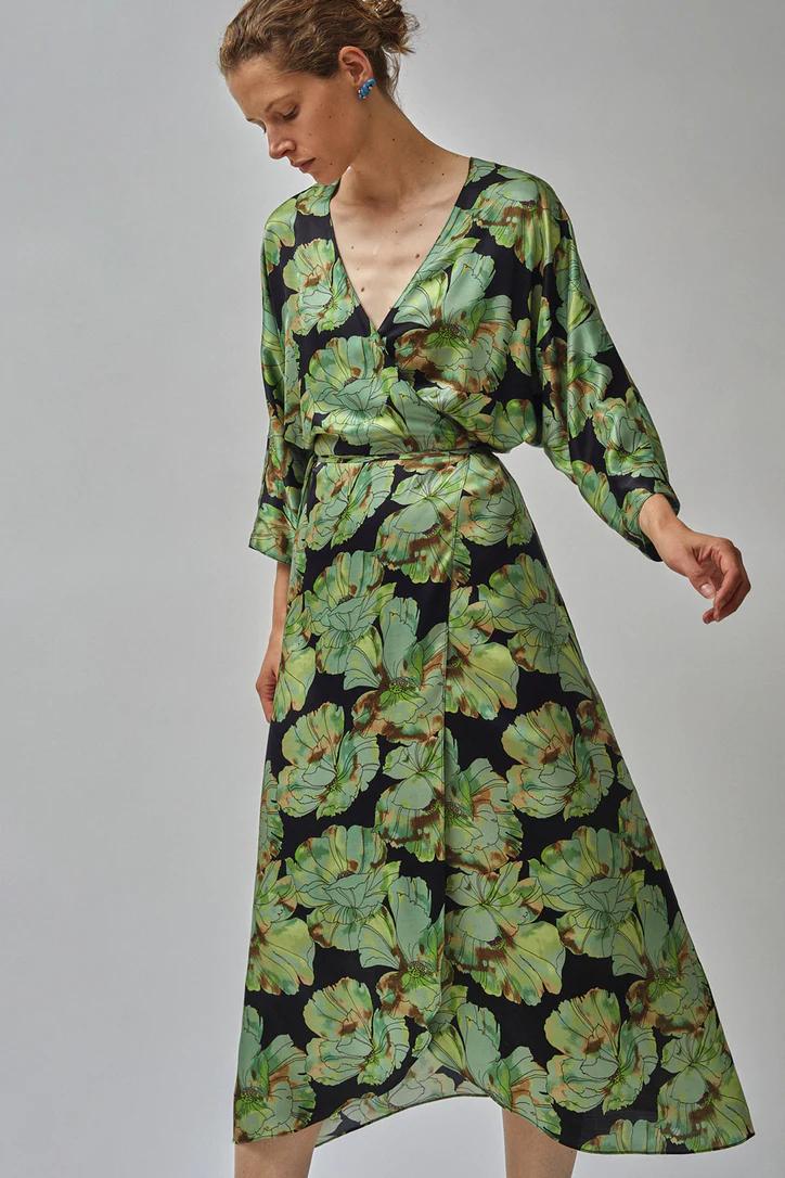 Product Image for Viola Dress, Green Watercolor