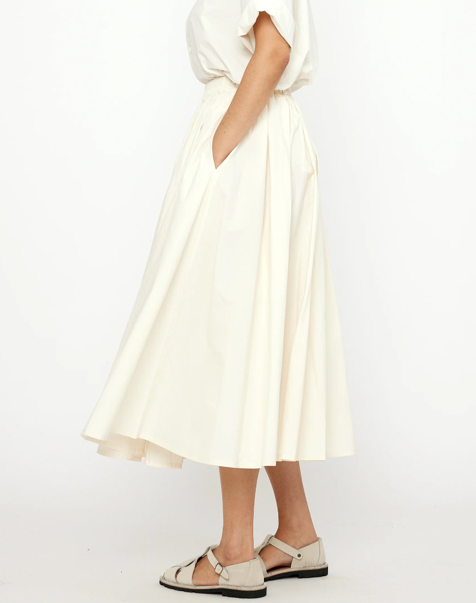 Product Image for Papery Elastic Prairie Skirt, Off-White