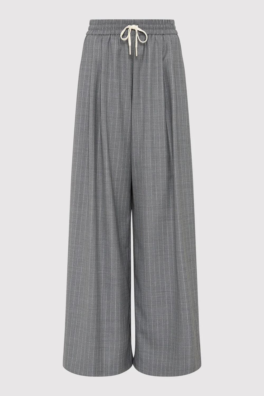 Product Image for Drawstring Relaxed Pants, Chalk Stripe