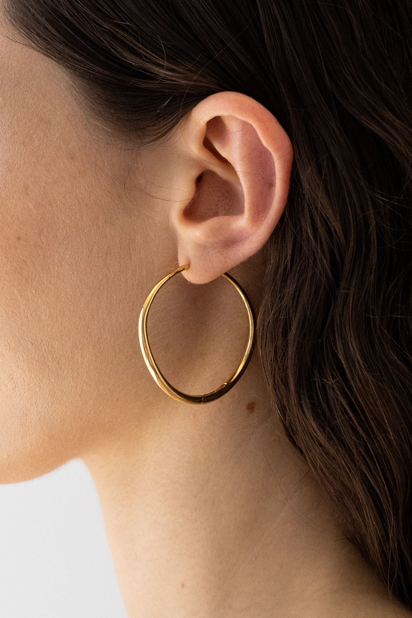 Product Image for Momento Large Hoops, 14k Gold Vermeil