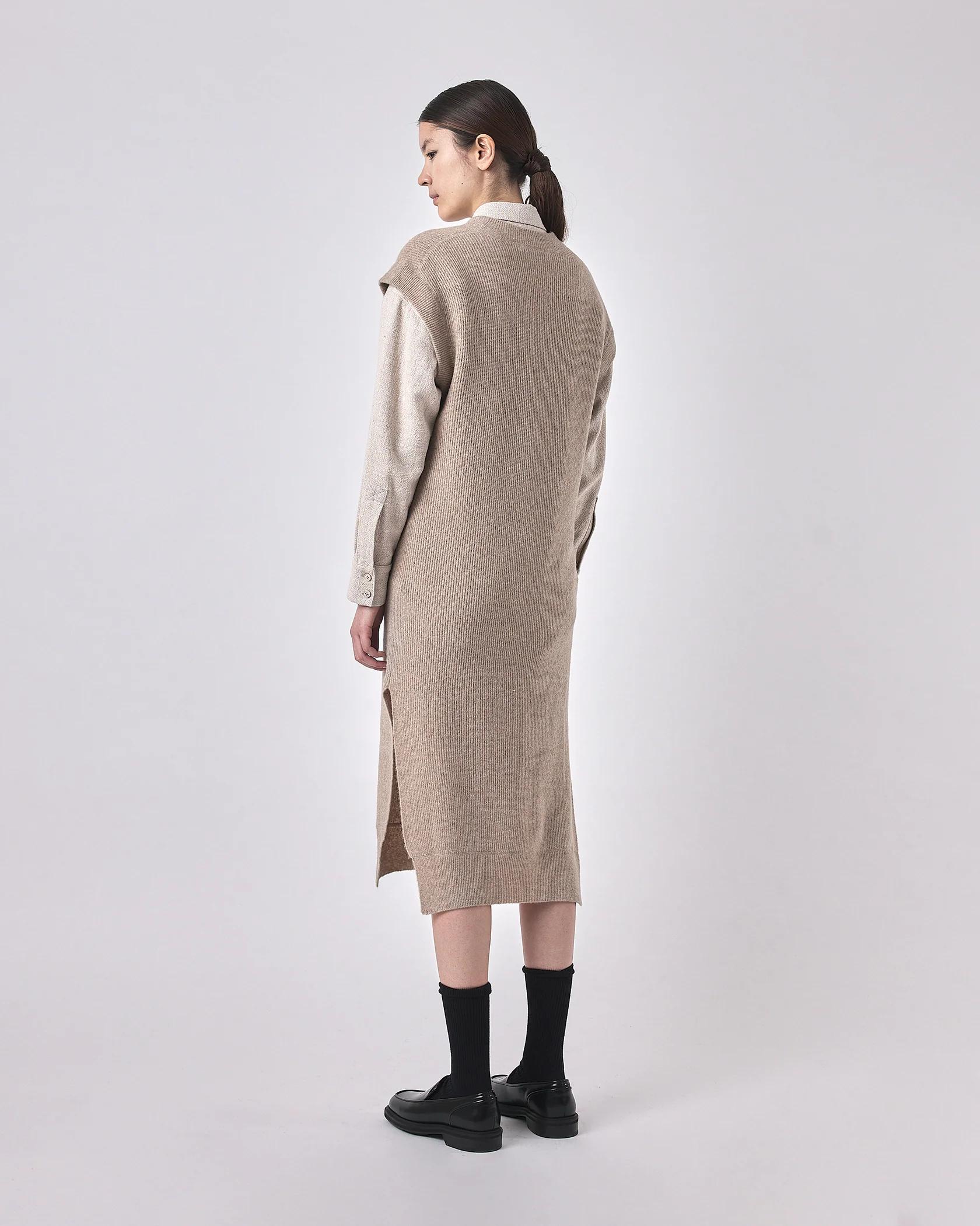 Product Image for Slit Vest Knit Dress, Light Taupe