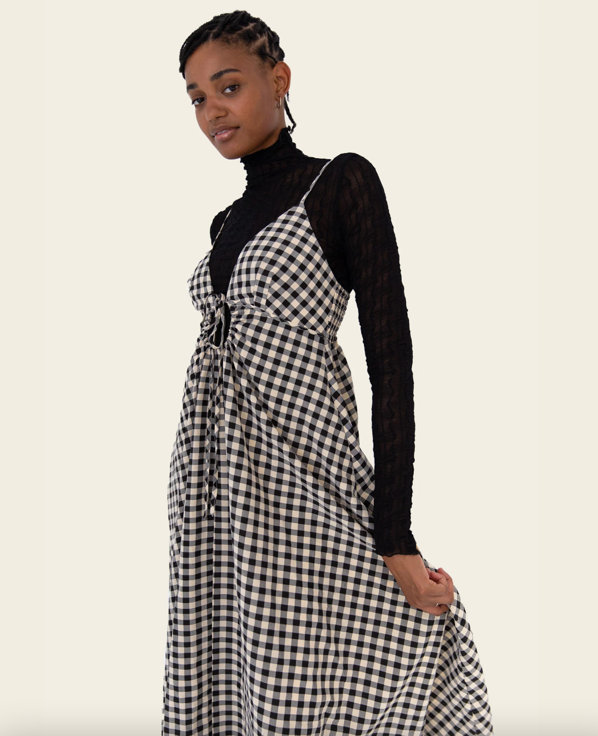 Product Image for Sonatina Midi Dress, Black Gingham
