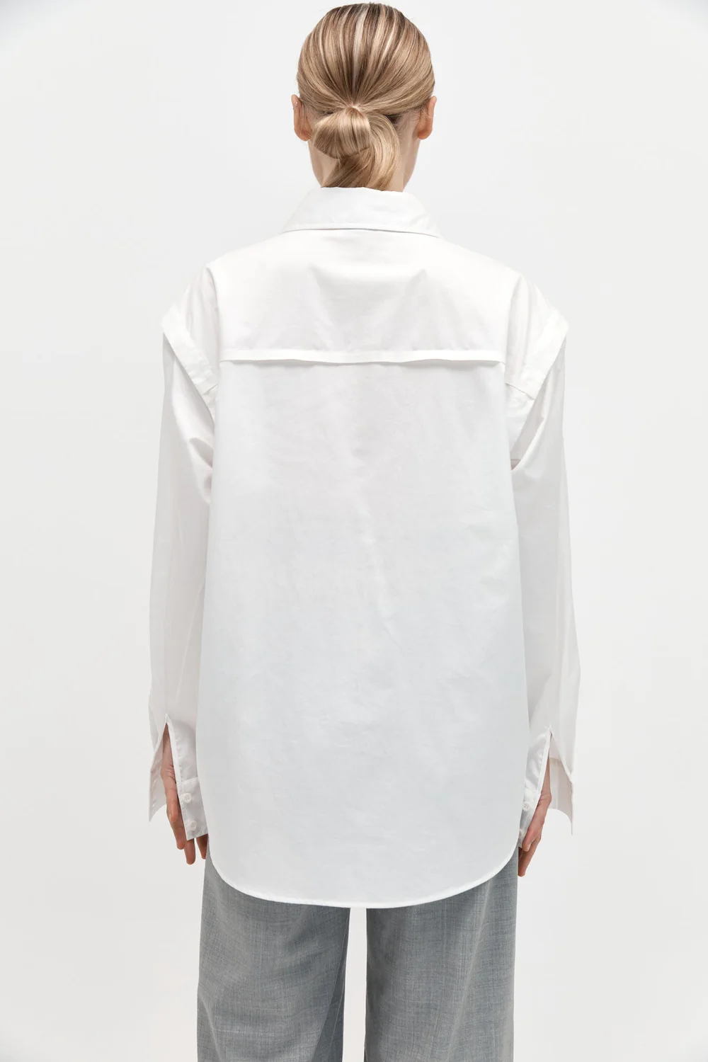 Product Image for Detachable Sleeve Shirt, White