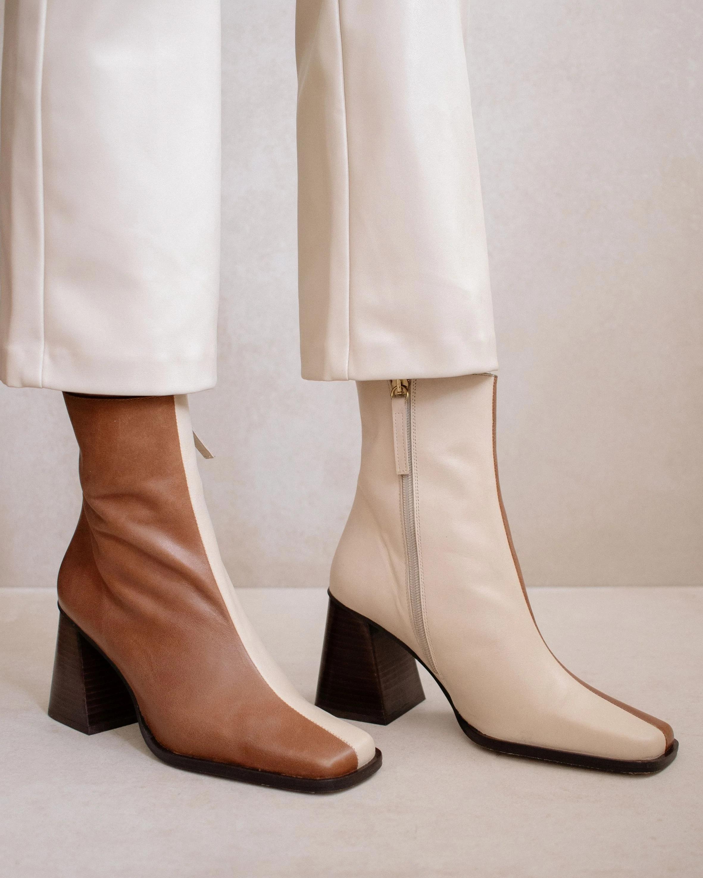 Product Image for South Bicolor Boots, Camel and Beige