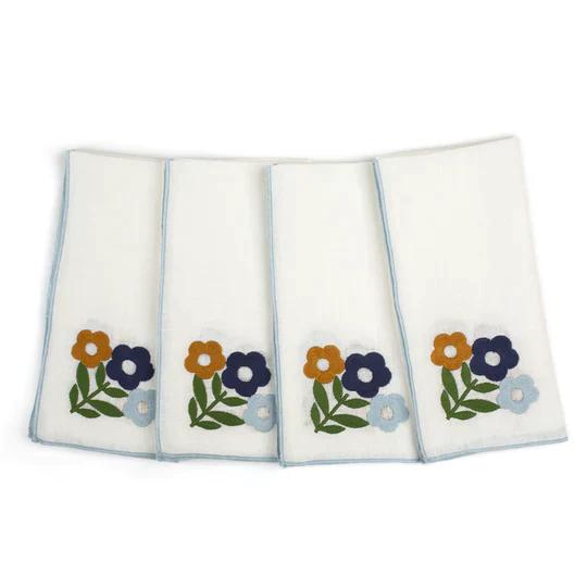 Product Image for Floral Embroidered Linen Napkins