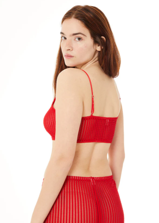 Product Image for Addison Mesh Bralette, Bright Rouge