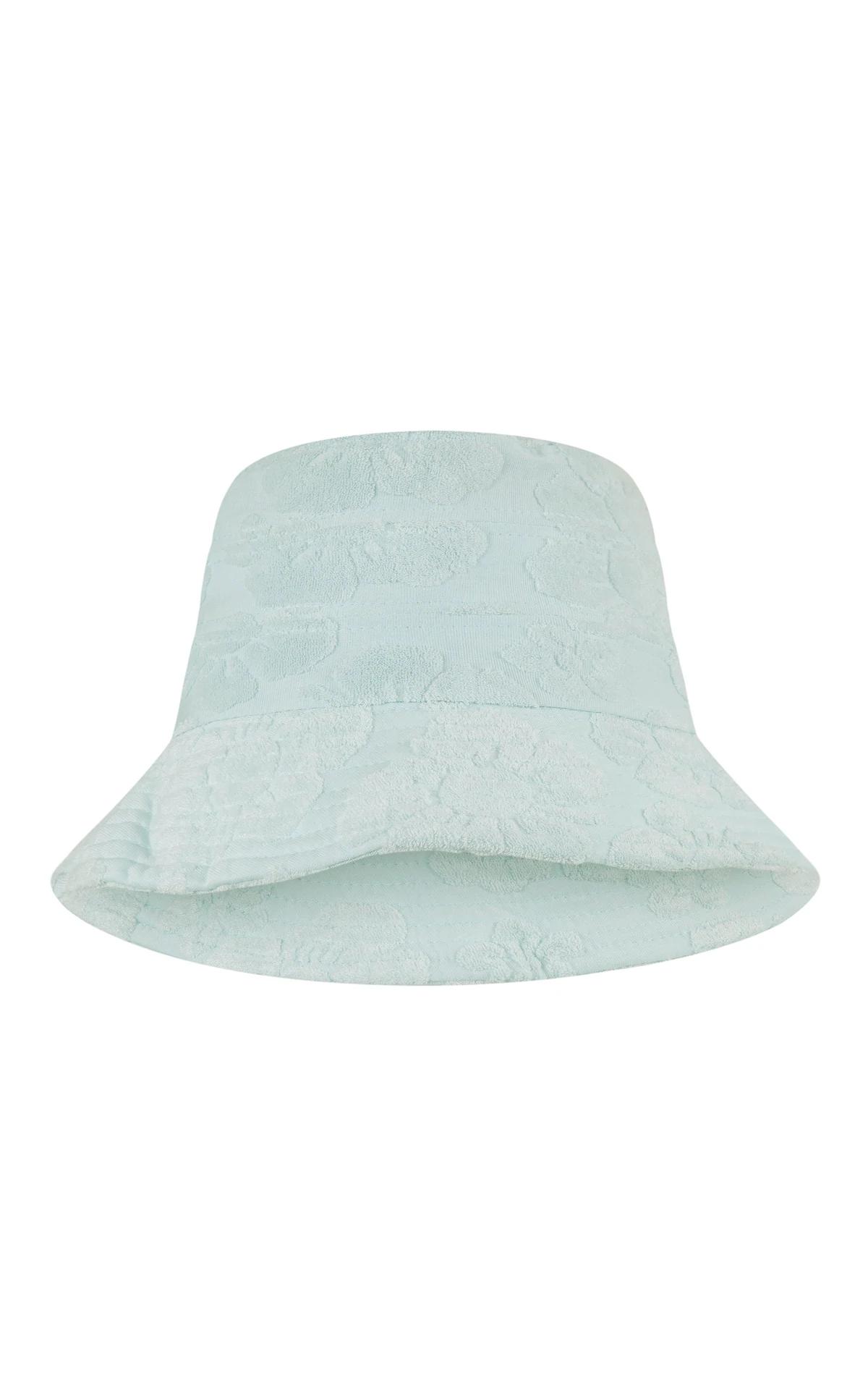 Product Image for Terry Bucket Hat Hibiscus, Sky Blue