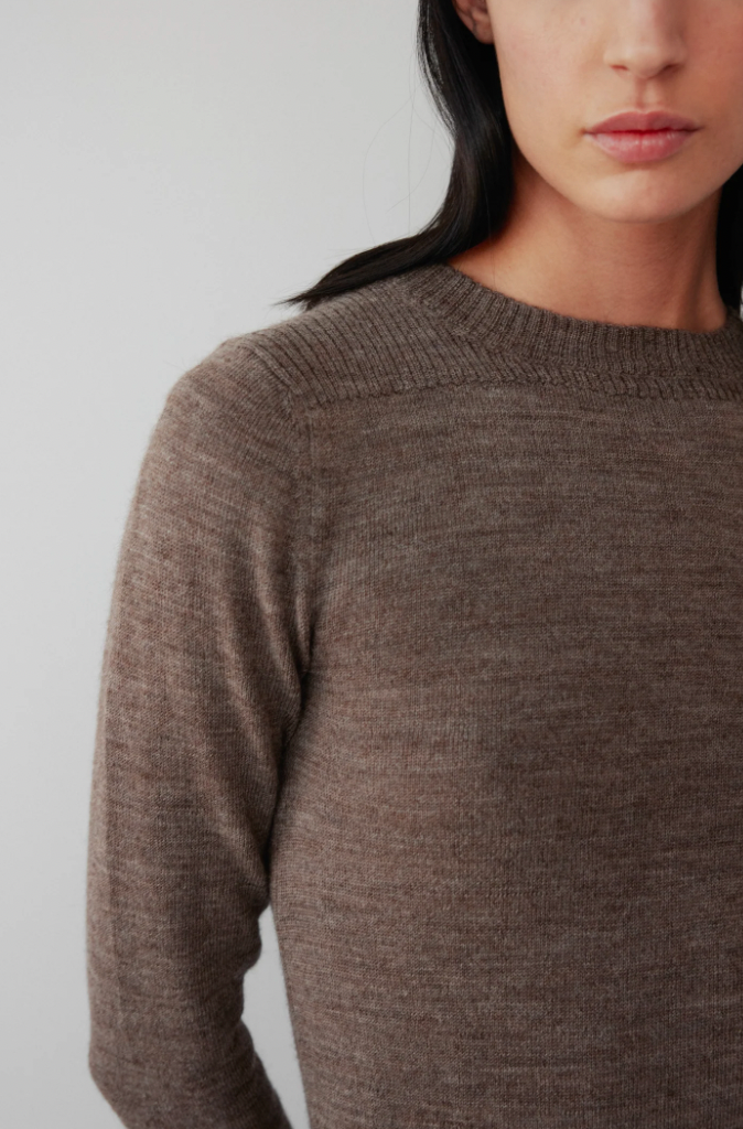 Product Image for Layering Rib Crewneck, Heathered Brown