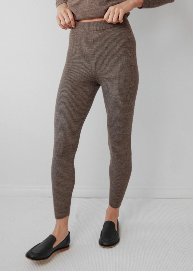 Product Image for Layering Rib Legging, Heathered Brown