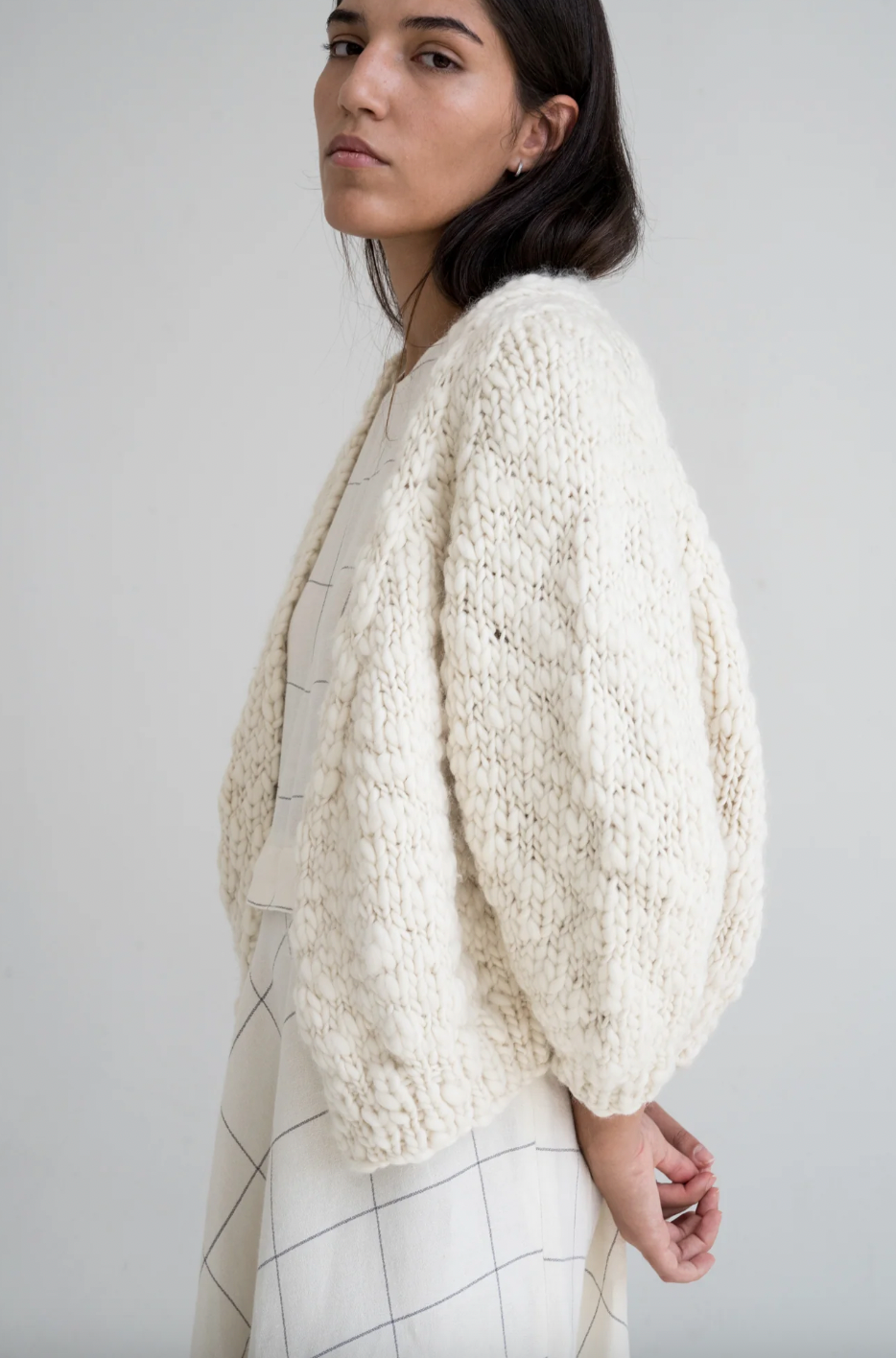 Product Image for Jacaranda Hand Knitted Cardigan, Ivory