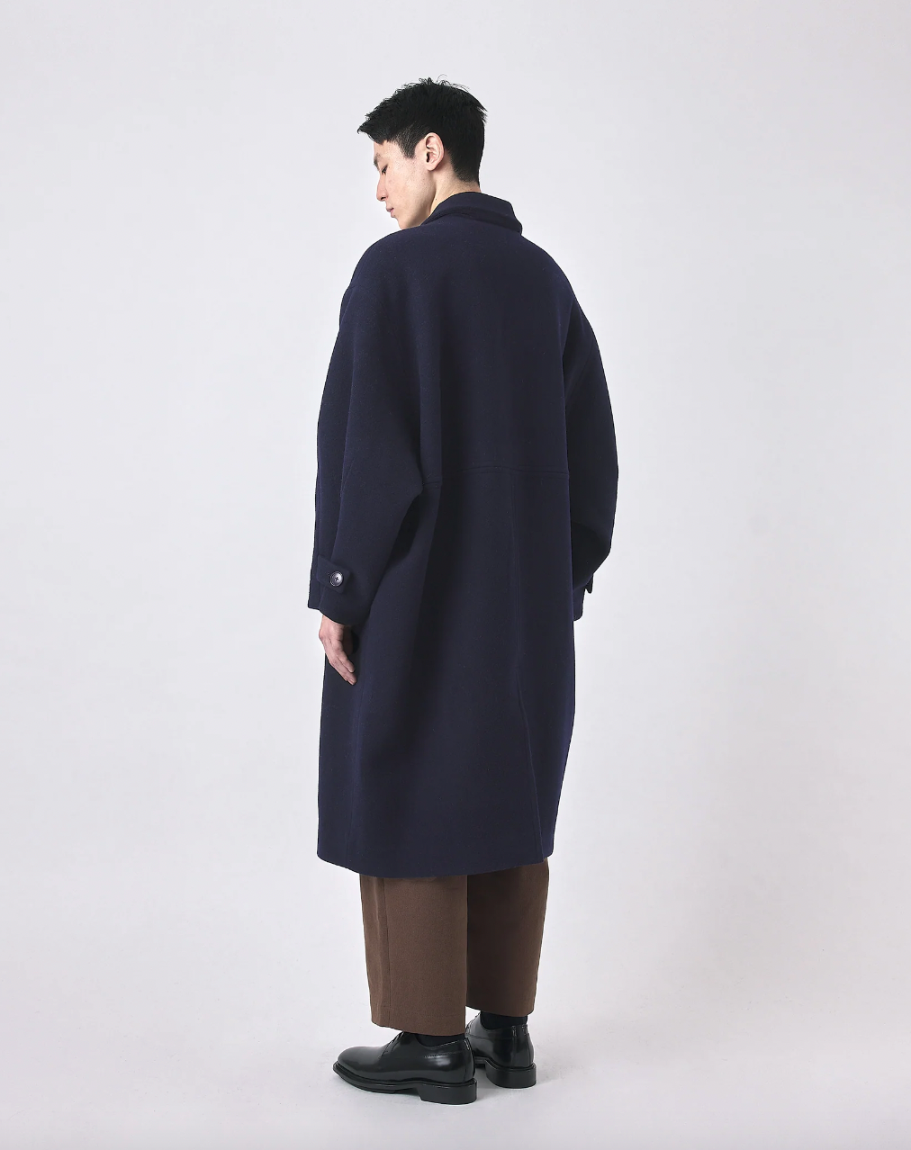 Product Image for Cuffed Wool Coat, Navy