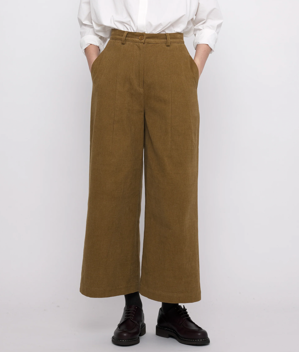 Product Image for Wide-Legged Skate Trouser, Kelp Brown