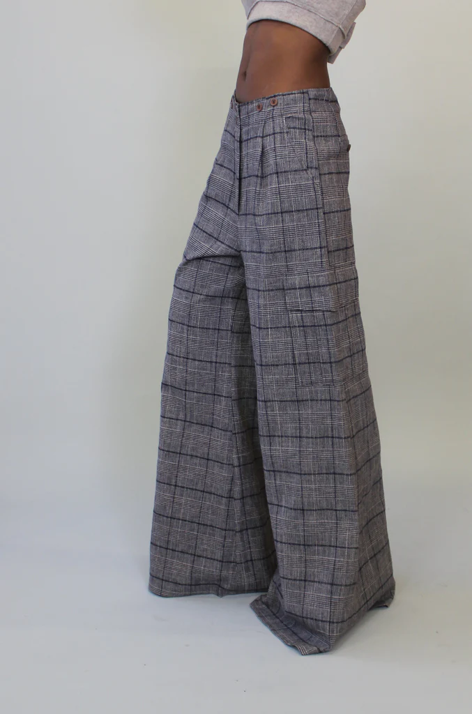 Product Image for Plaid Cargo Trouser, Grey