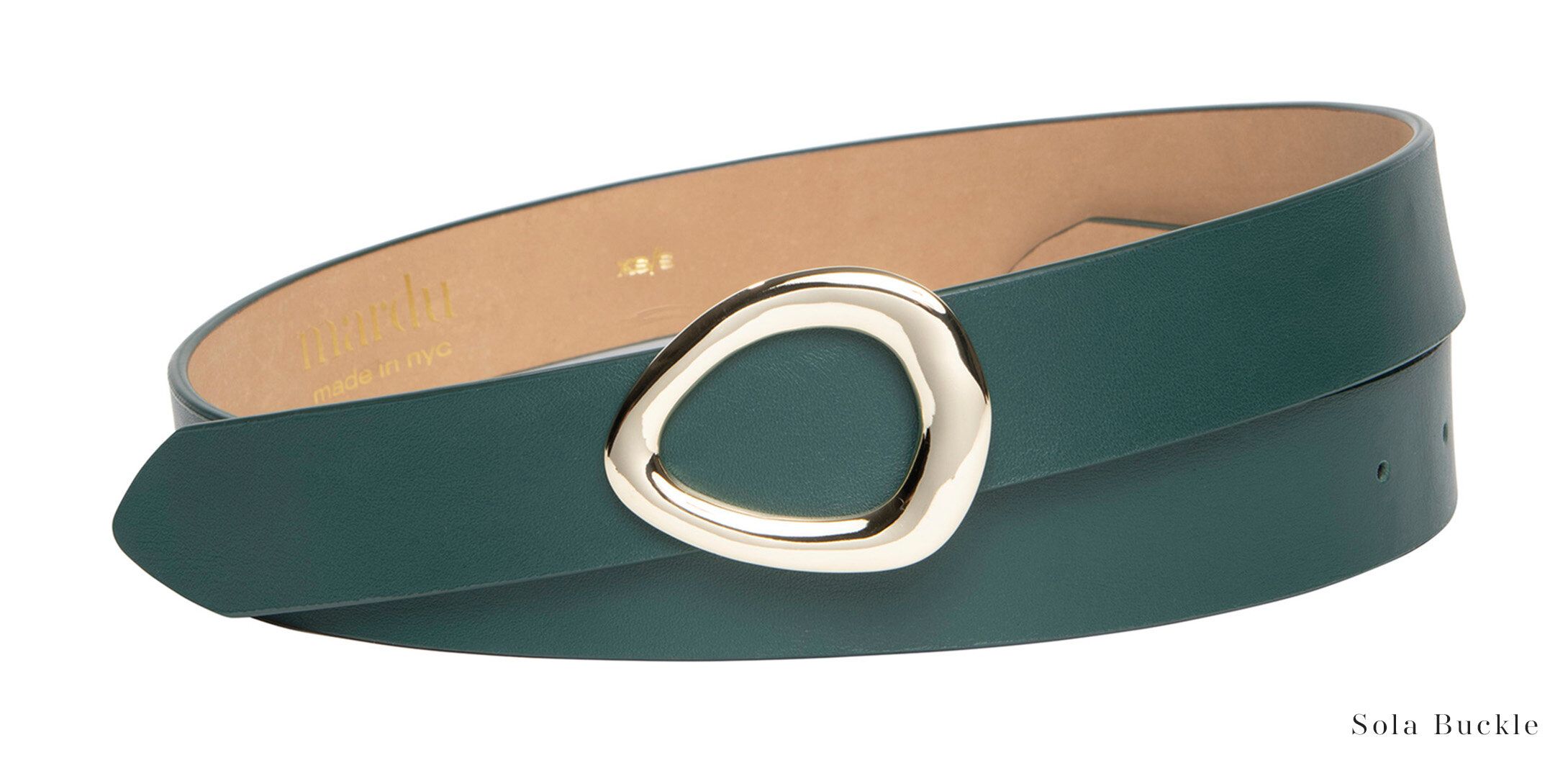 Emerald green outlet belt