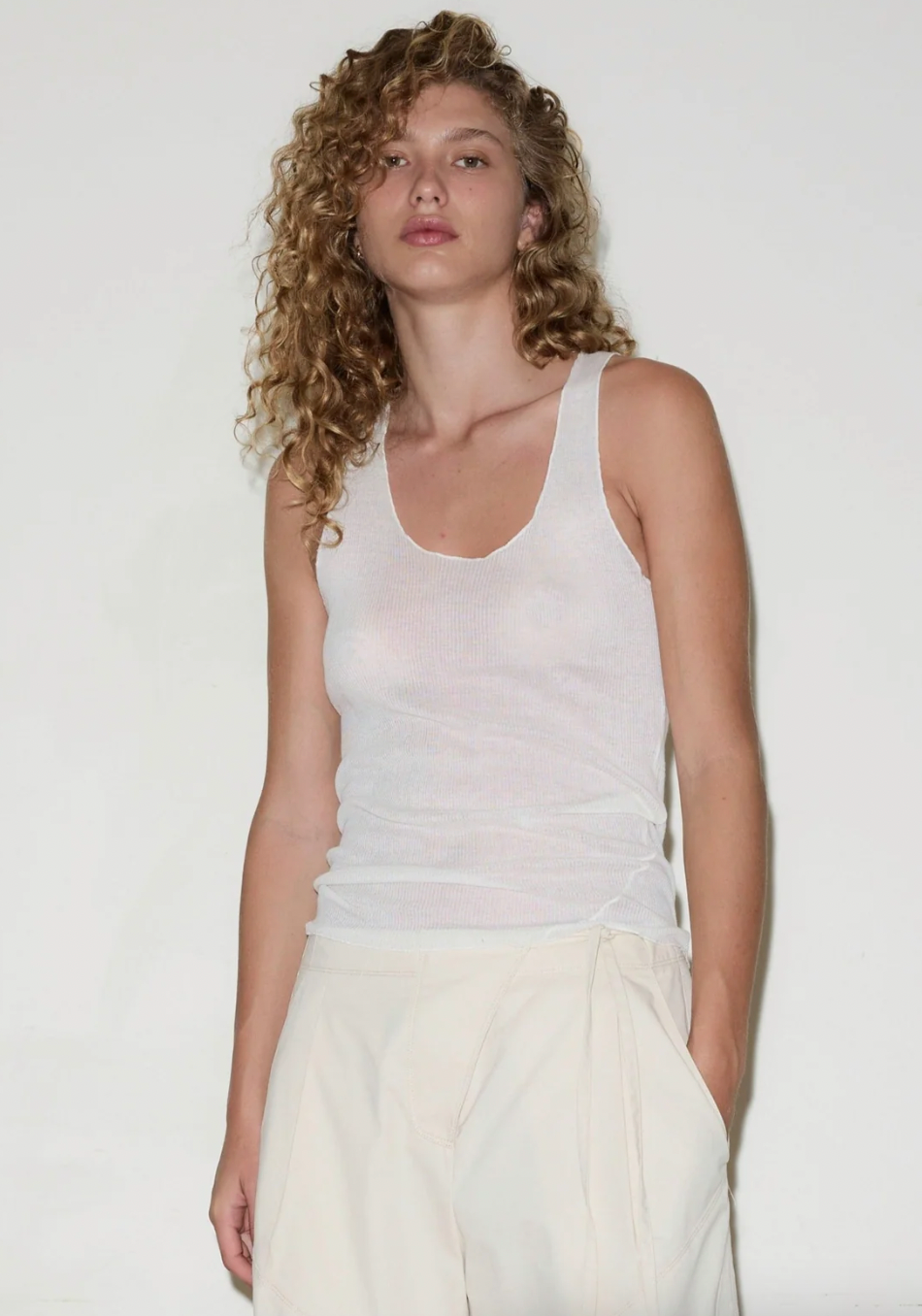 Product Image for Knit Tank, Off White