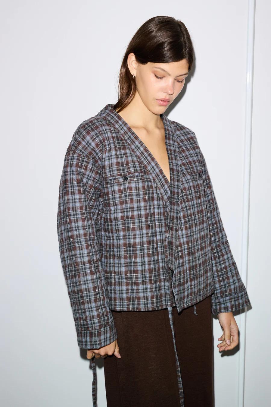 Product Image for Padded Flannel Overthrow, Check Flannel