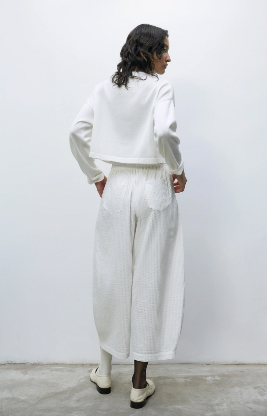 Product Image for Tubular Curved Pants, White