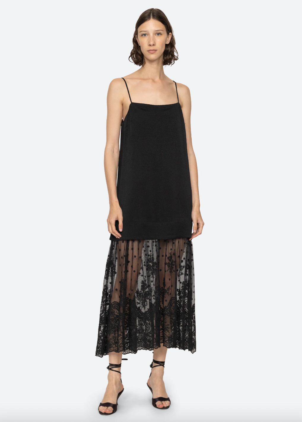 Product Image for Noa Satin Slip Dress, Black