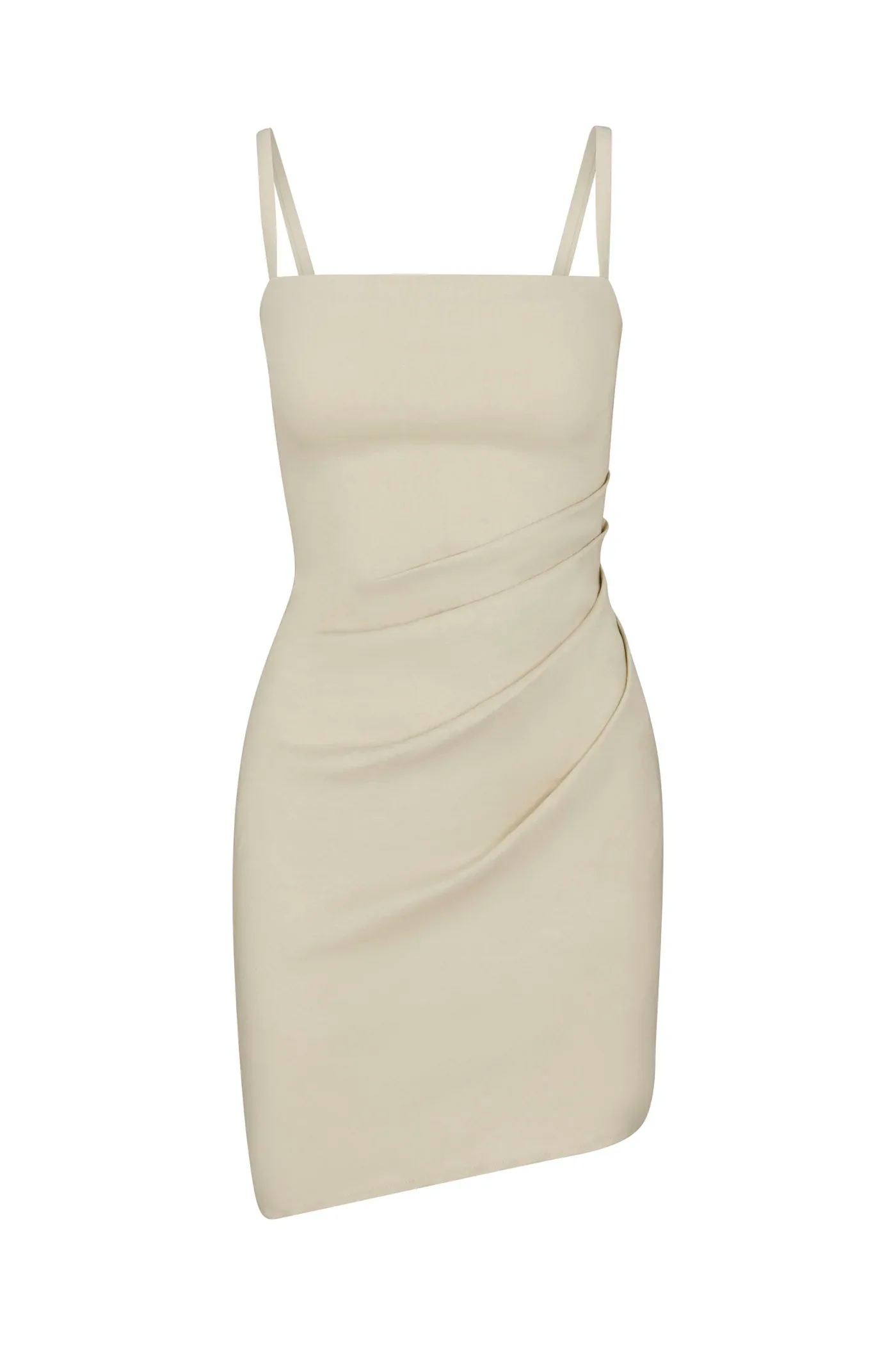 Product Image for The Nadege Draped Dress In Stretch Linen, Natural